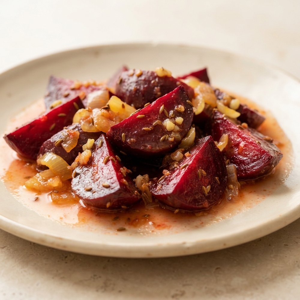 Cumin-Scented Beets with Onion