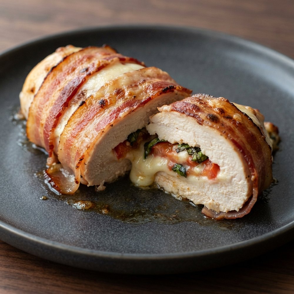 Stuffed Tomato Basil Chicken