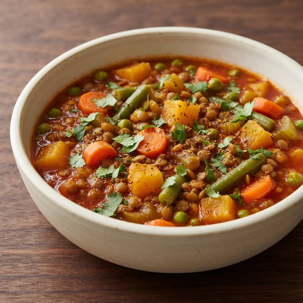 Spiced Moroccan Lentil and Vegetable Stew