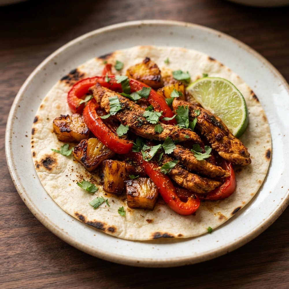 Jerk Chicken and Pineapple Fajitas