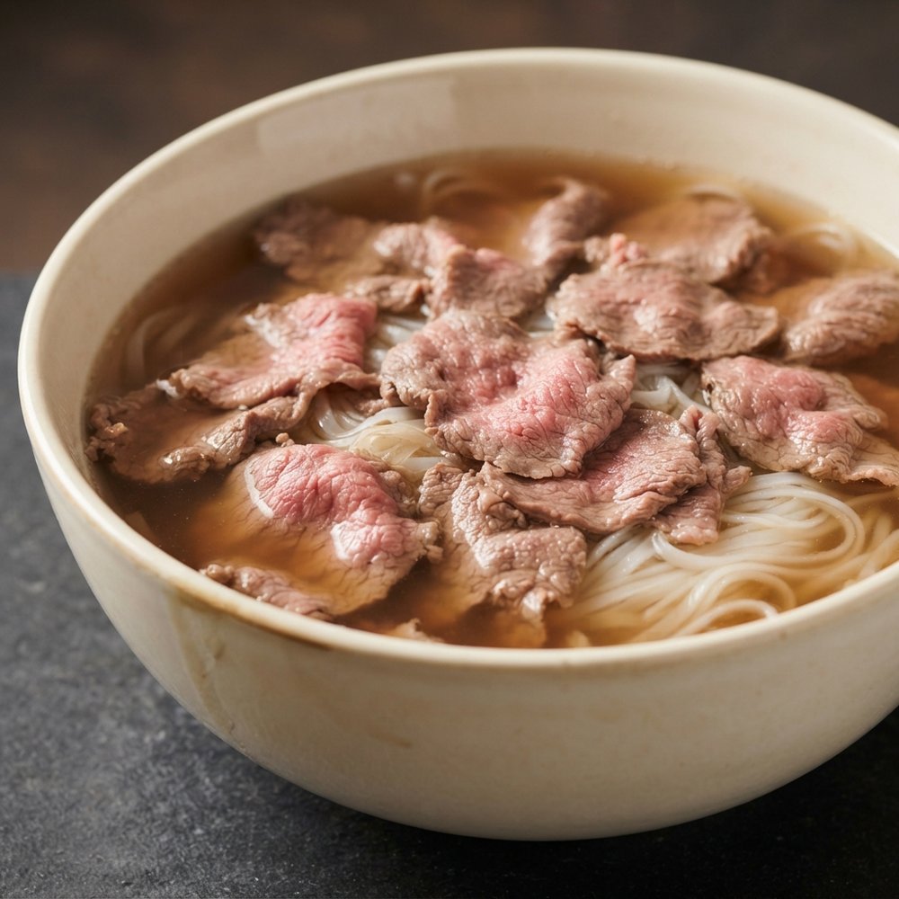 Vietnamese Pho with Sliced Beef