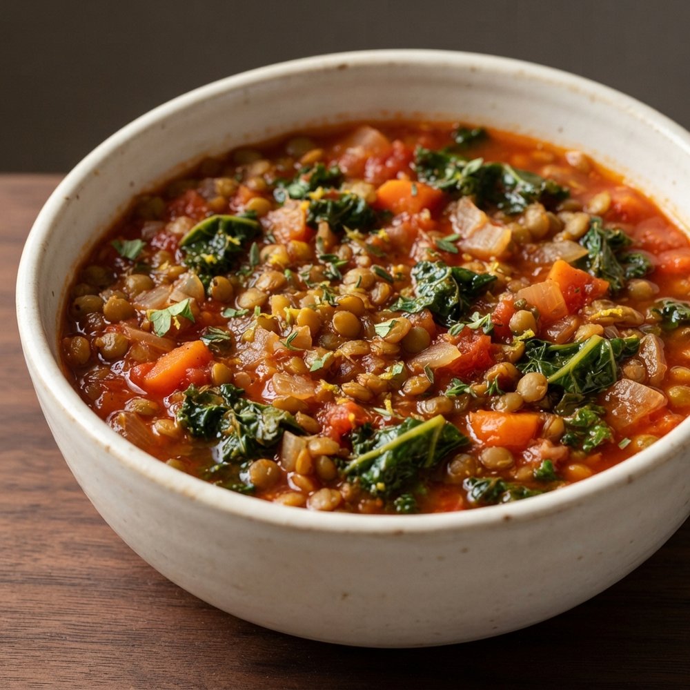 Lemony Lentils with Kale