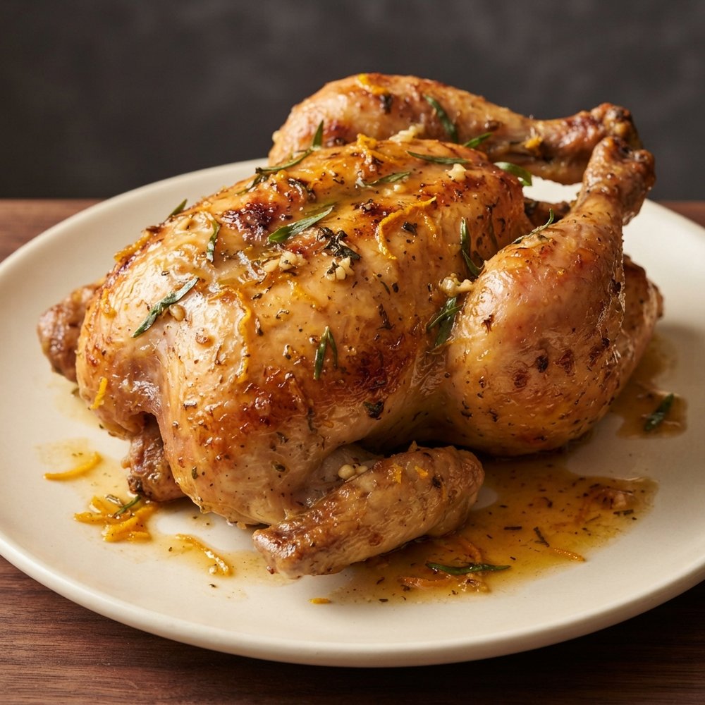Roasted Orange-Tarragon Cornish Hens