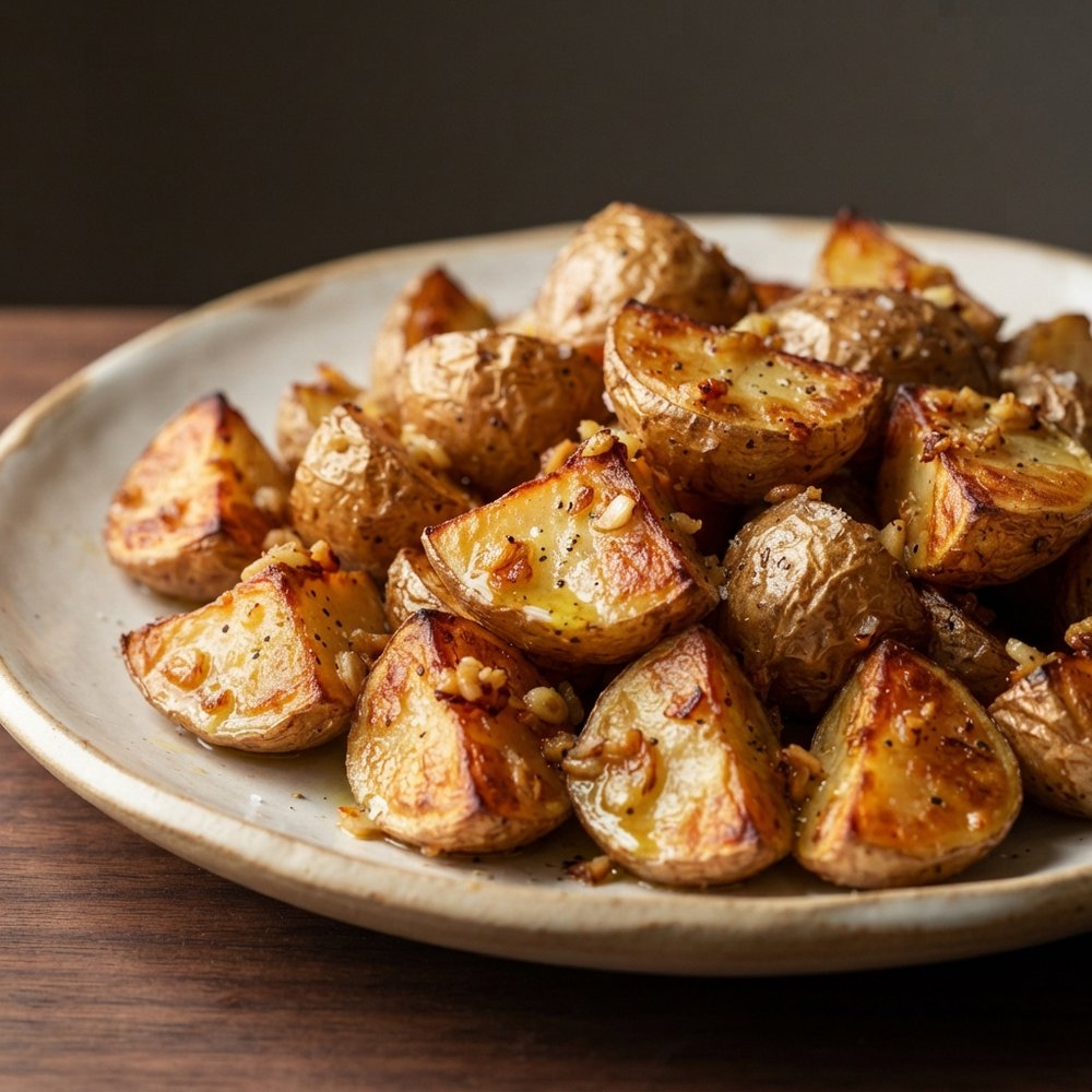 Crispy Lemon and Garlic Roasted Potatoes