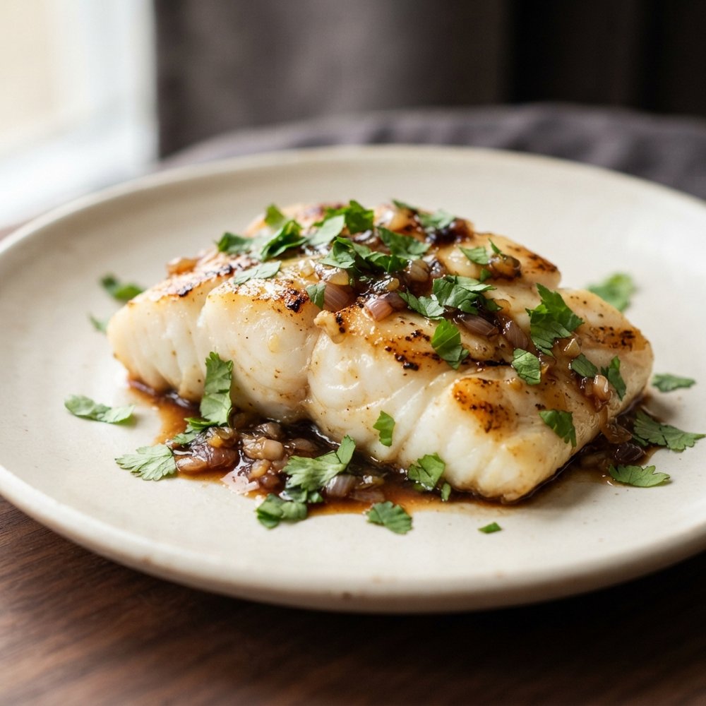 Halibut in Rice Wine Sauce
