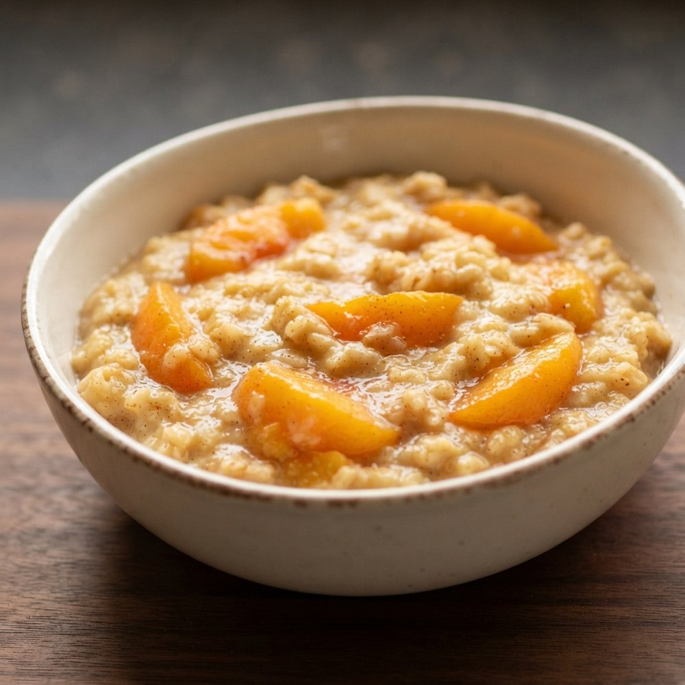 Cinnamon Peach Oatmeal Bowl