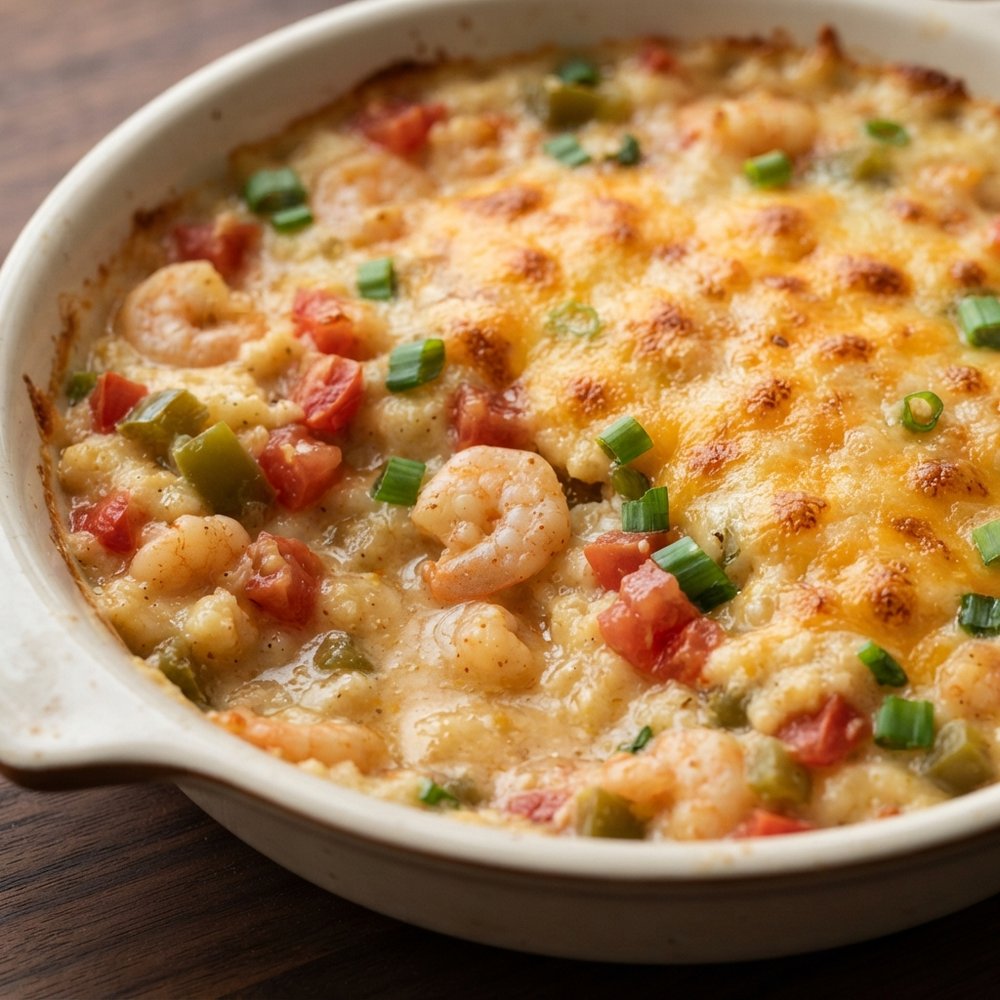 Fiery Shrimp with Creamy Grits