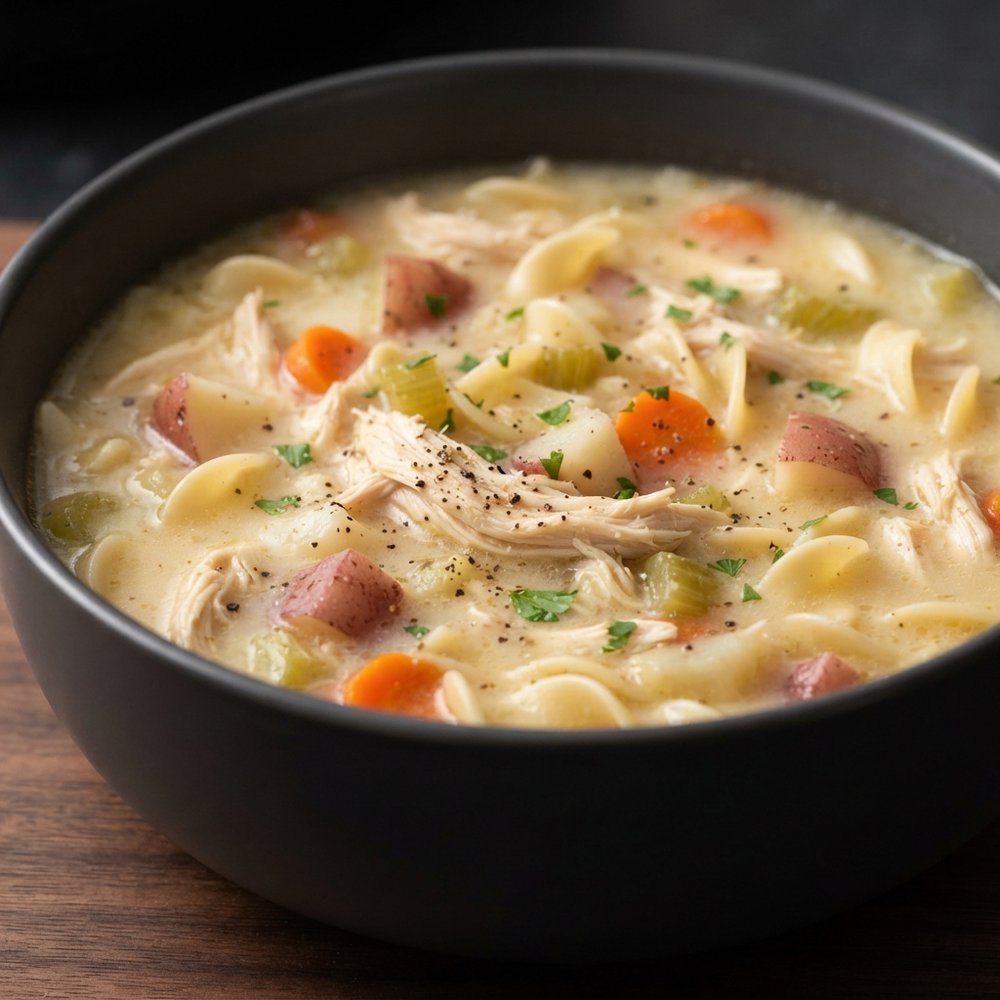Instant Pot Creamy Chicken Noodle Soup