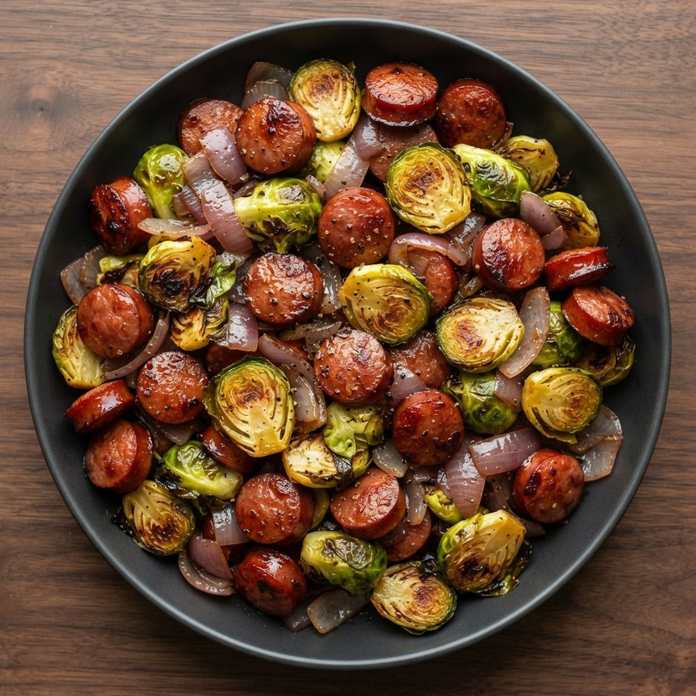 Kielbasa and Brussels Sprouts Skillet