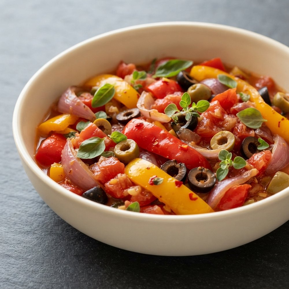 My Sicilian Ex-Mother-in-Law’s Pepper and Olive Peperonata