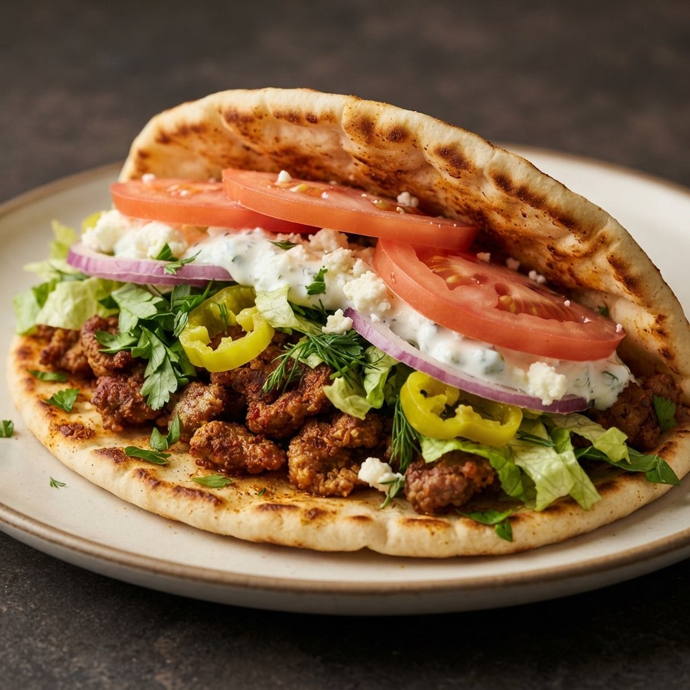 Gyro-Style Smashed Pita