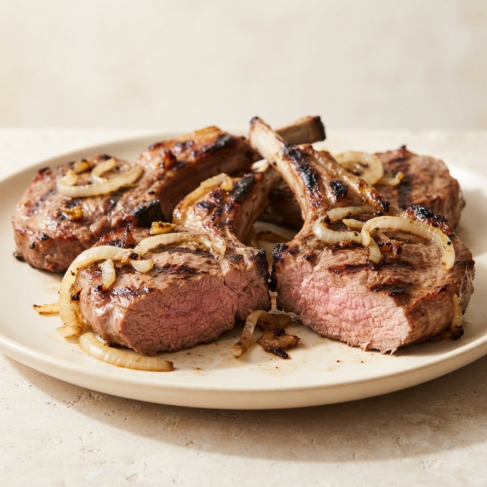 Garlic-Marinated Grilled Lamb Chops