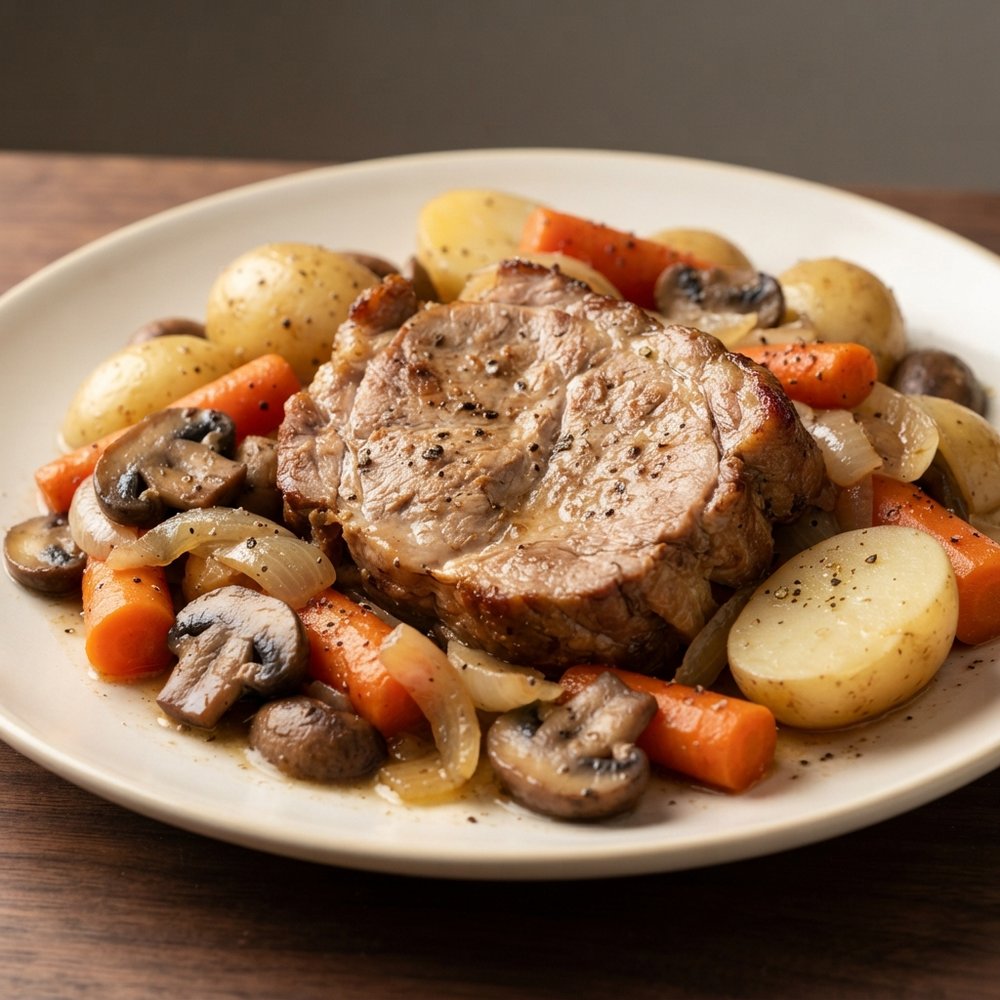 Roasted Pork Butt with Hearty Vegetables