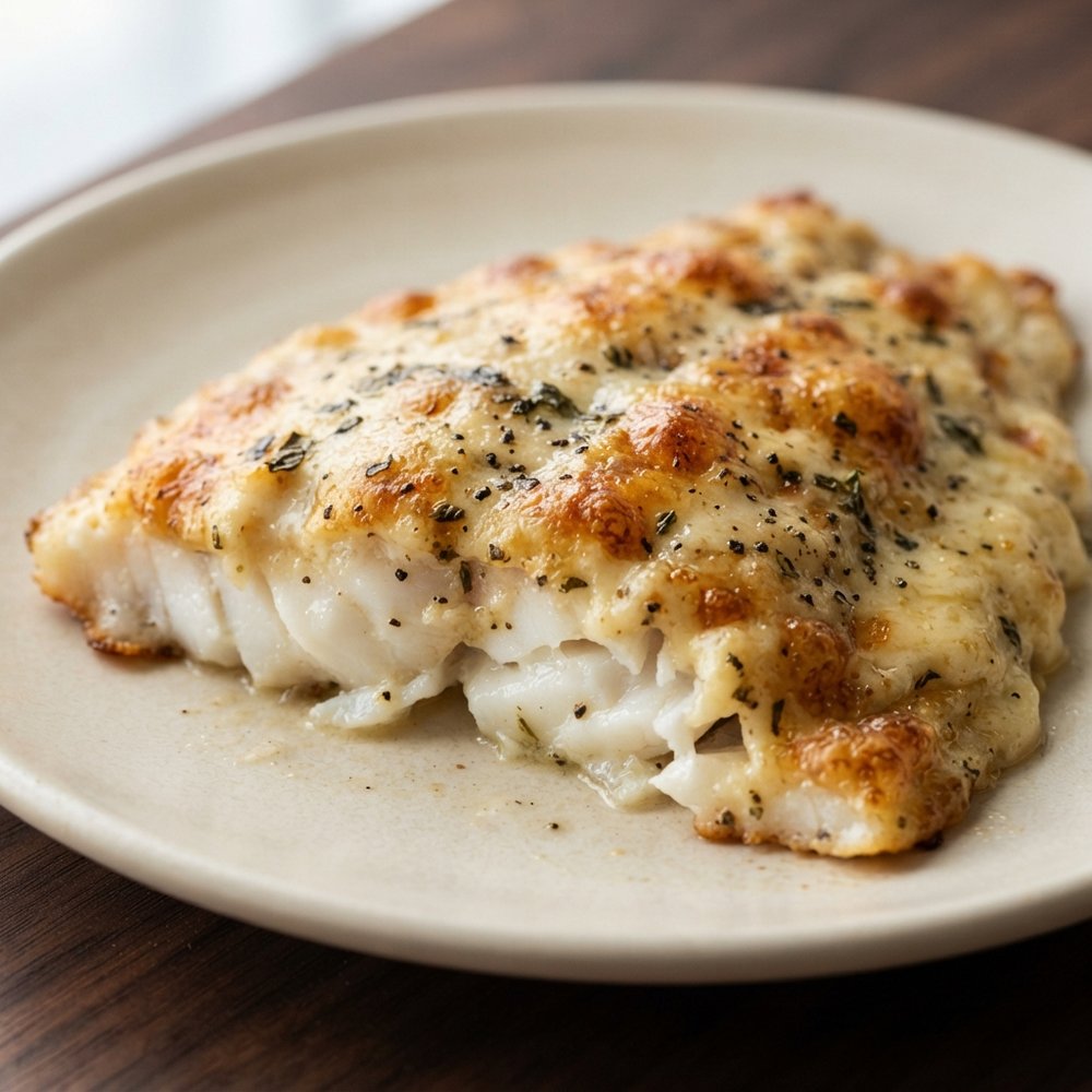 Healthier Broiled Tilapia Parmesan