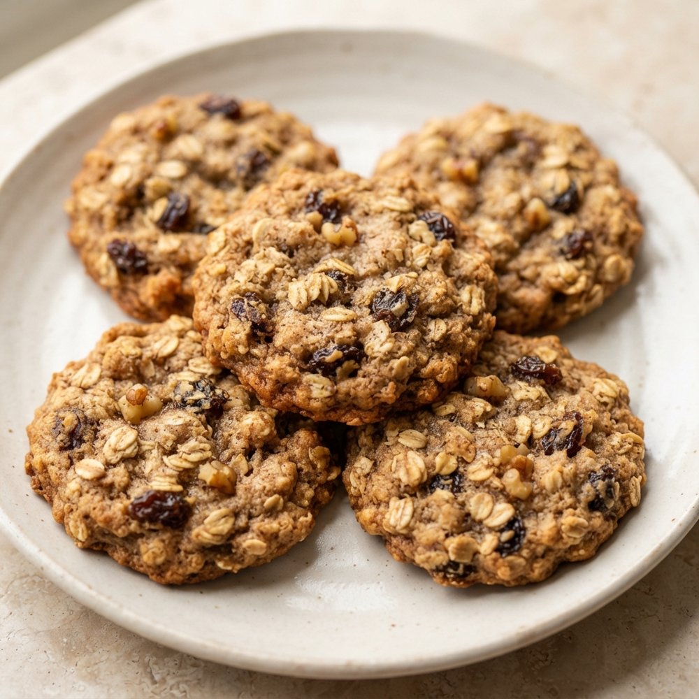Plant-Based Oatmeal Raisin Cookies