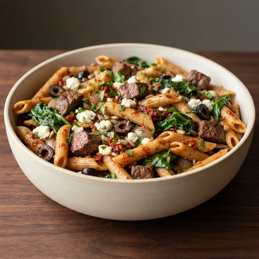 Greek-Style Steak Pasta Salad