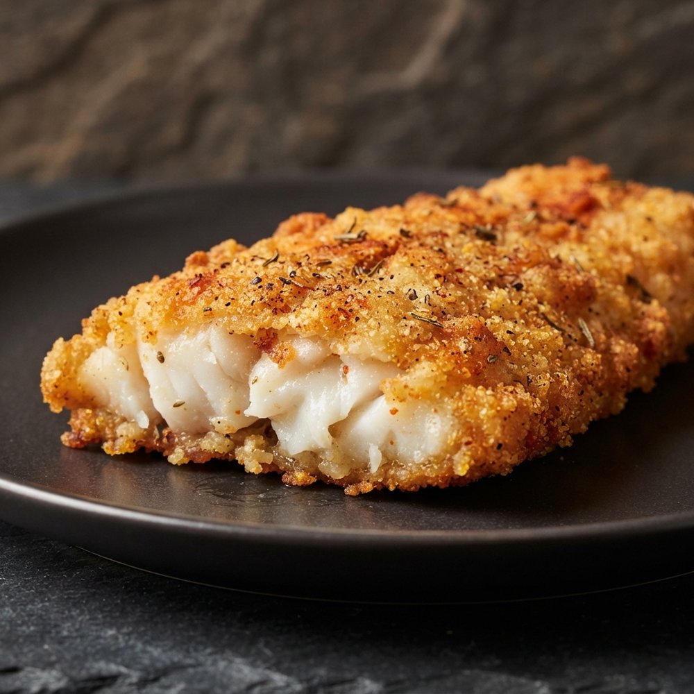 Crispy Cornmeal-Coated Cod