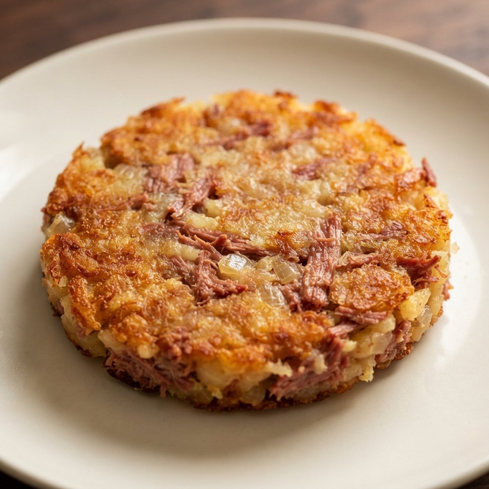 Crispy Corned Beef Potato Hash Patties