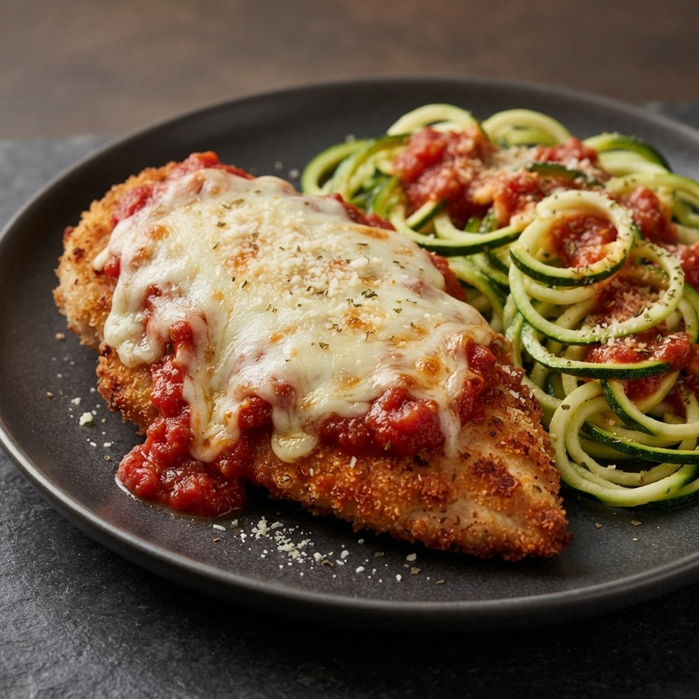 Chicken Parm with Zucchini Noodles