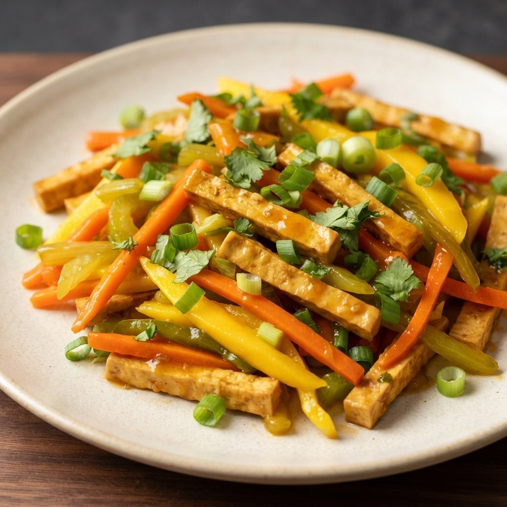 Fiery Mango & Tofu Veggie Stir-Fry