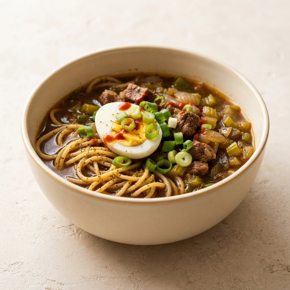 Yakamein (Crescent City Beef Noodle Soup)