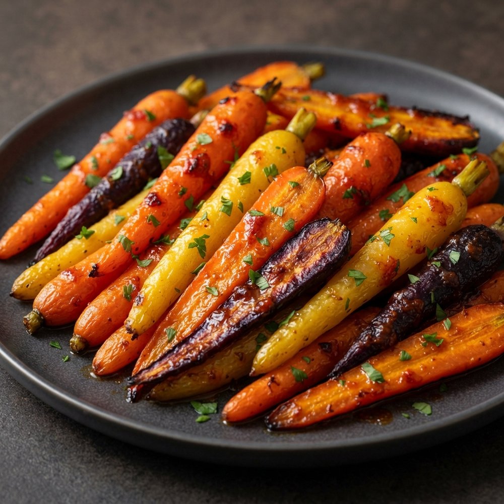 Harissa-Glazed Roasted Carrots