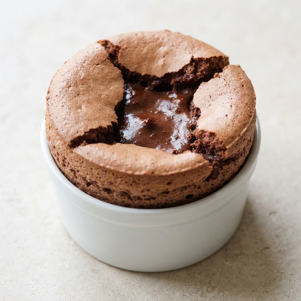 Chocolate Liqueur Soufflé Cups