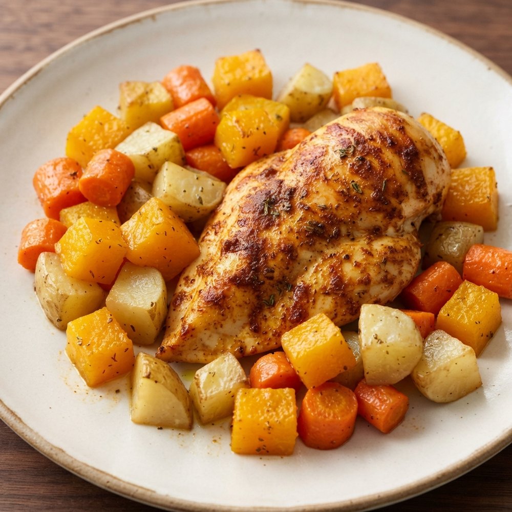 Sheet-Pan Chicken with Roasted Veggies