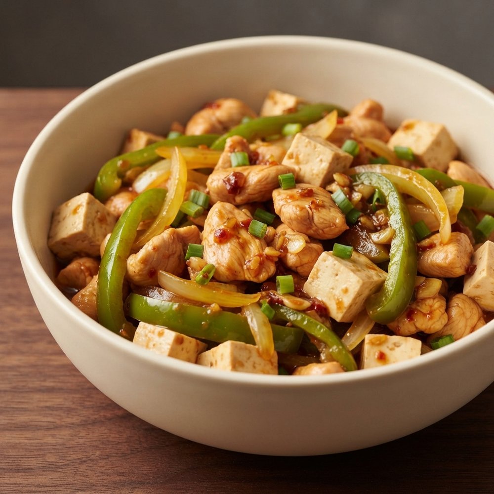 Chicken, Tofu, and Vegetable Stir-Fry