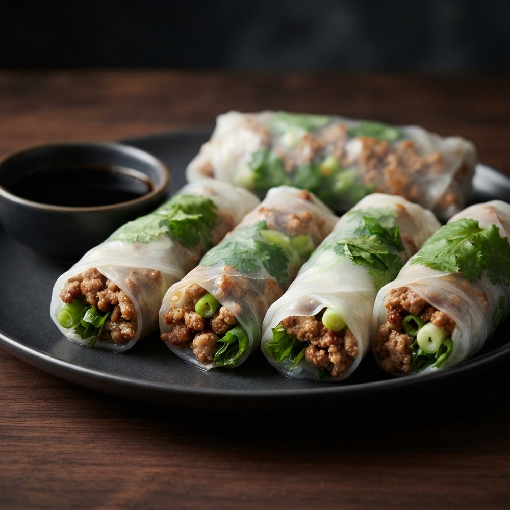 Ginger Lime Pork Spring Rolls