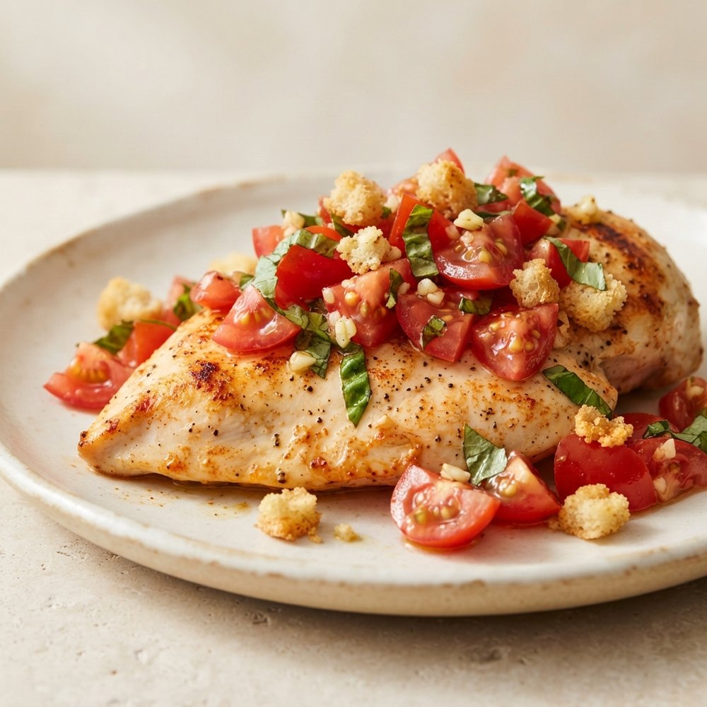 Tomato-Basil Bruschetta Chicken from the Grill