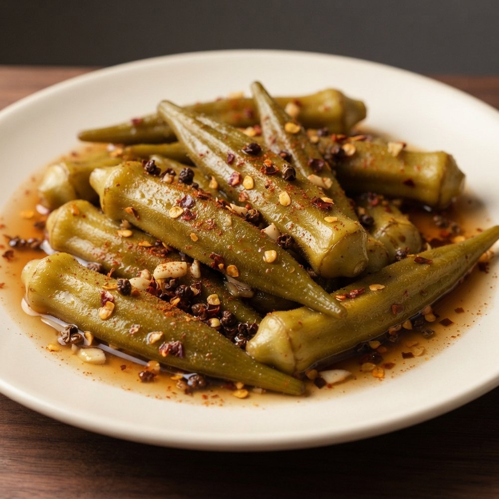 Smoky Hot Pickled Okra