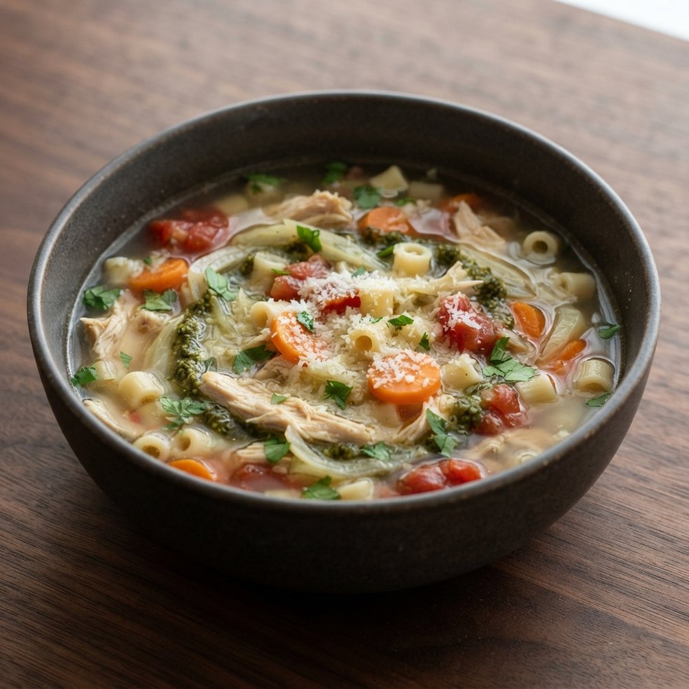 Tuscan-Inspired Chicken Noodle Soup