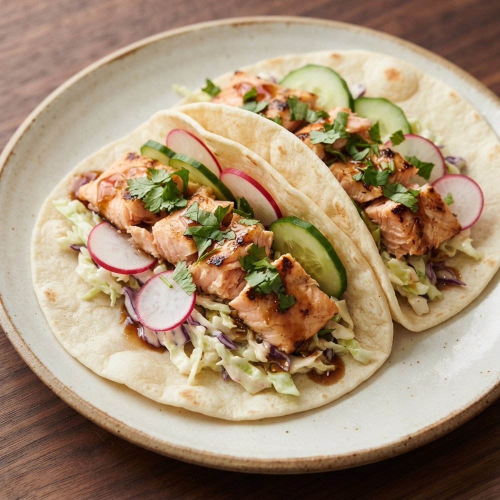 Char-Grilled Salmon Street Tacos