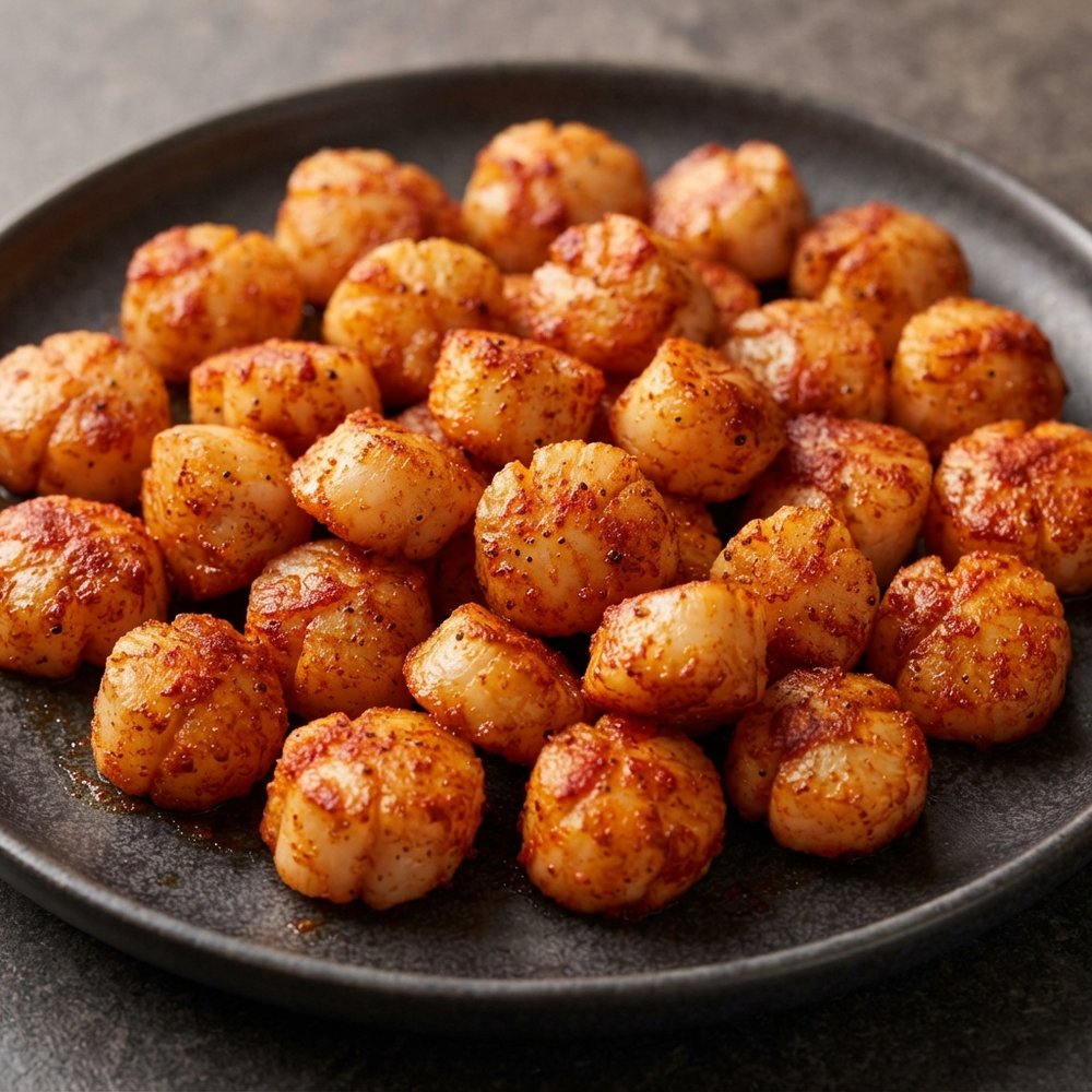 Spicy Air-Fried Bay Scallops