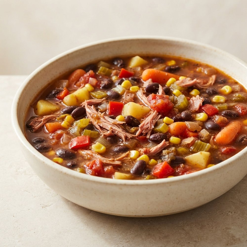 Rustic Ham-Bone Black Bean Soup