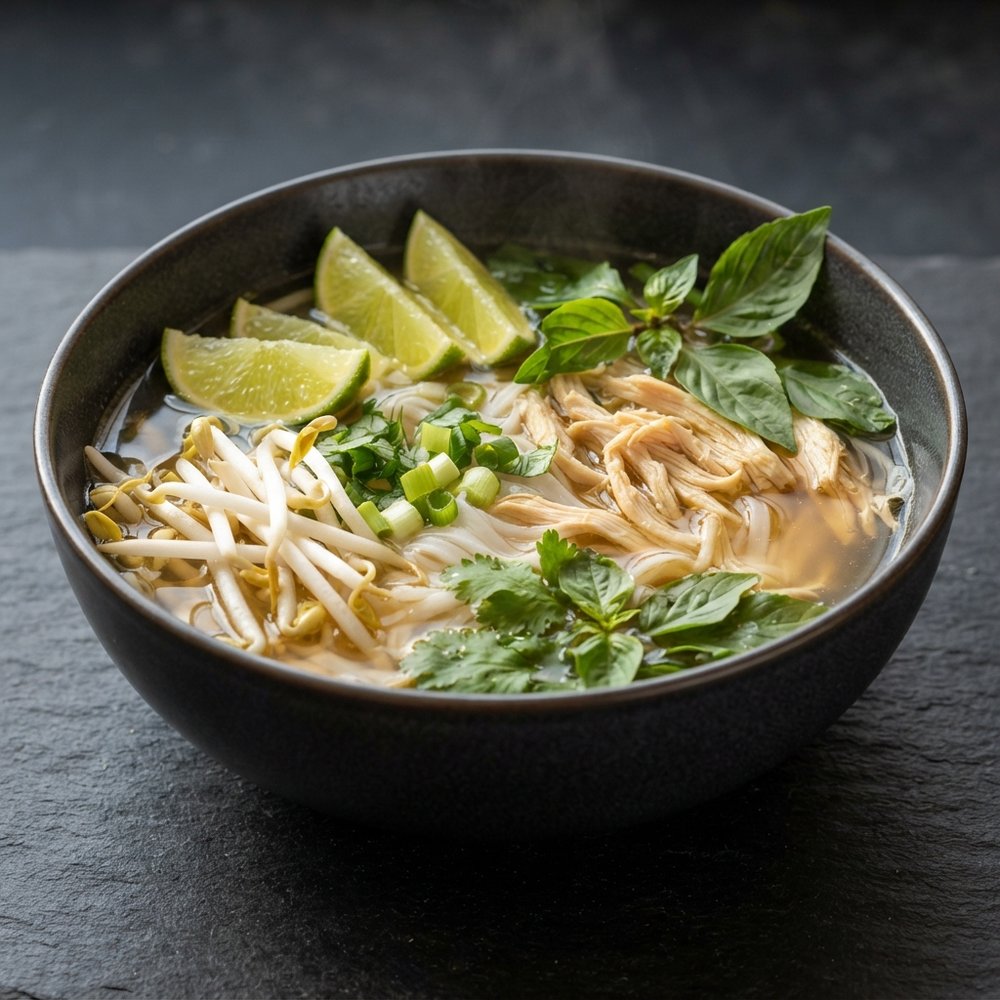 Vietnamese Chicken Pho Noodle Soup