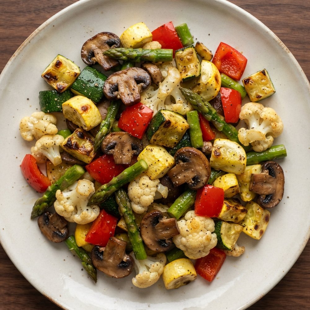 Air Fryer Mixed Roasted Vegetables
