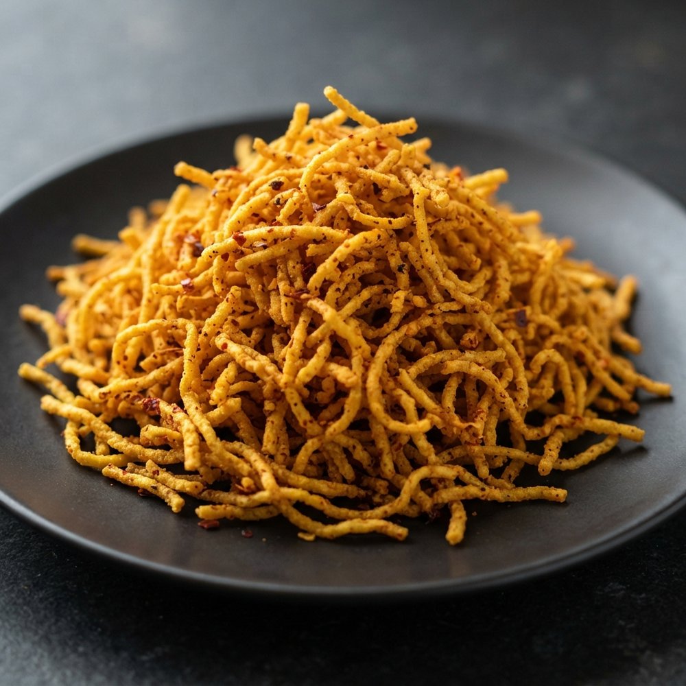 Fiery Potato Sev Noodles (Bataka Sev)