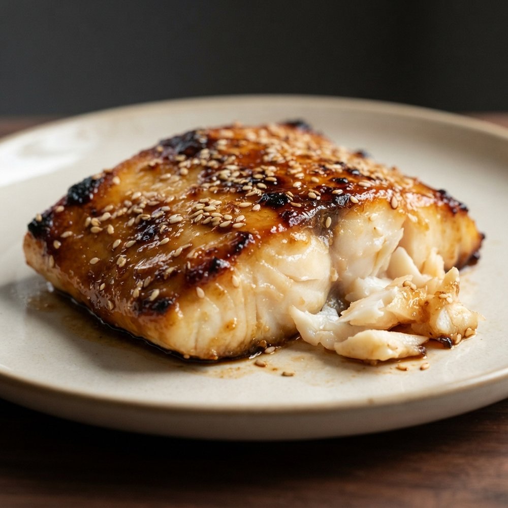Broiled Halibut with Miso Glaze