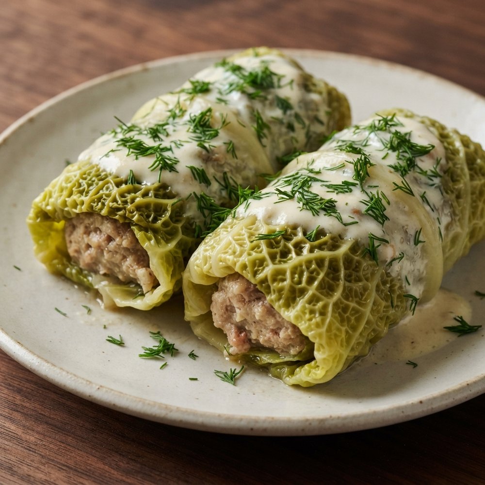 Ukrainian Pork-Stuffed Cabbage Rolls