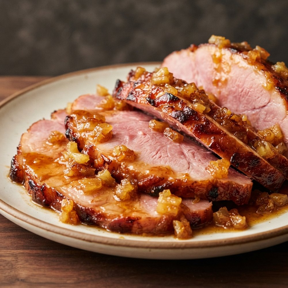 Pressure Cooker Pineapple-Glazed Ham