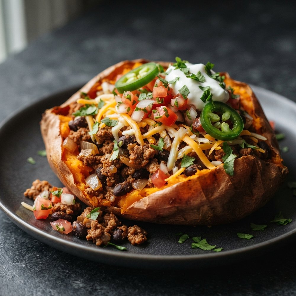 Easy Stuffed Taco Sweet Potatoes