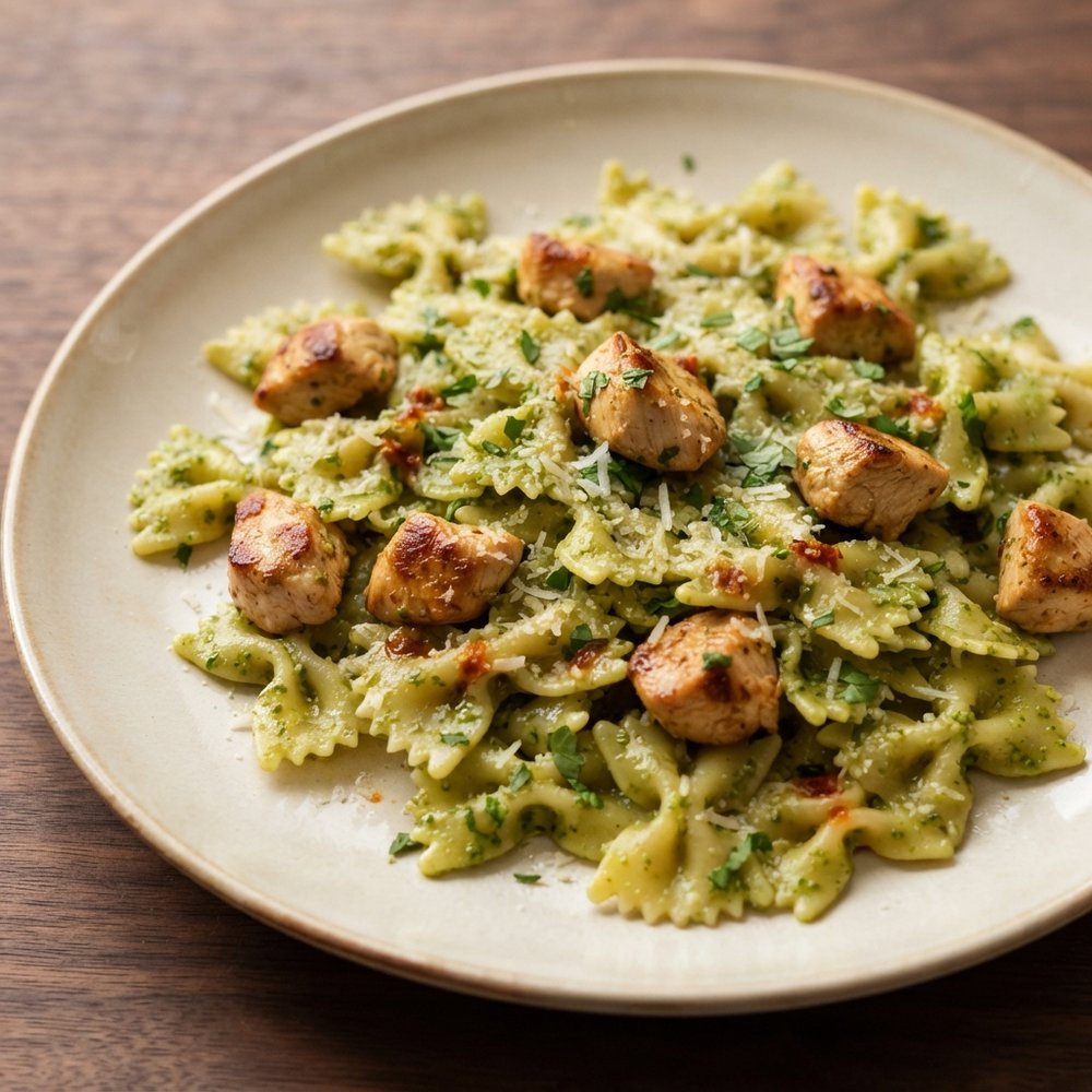 Teena's Spicy Pesto Chicken and Pasta