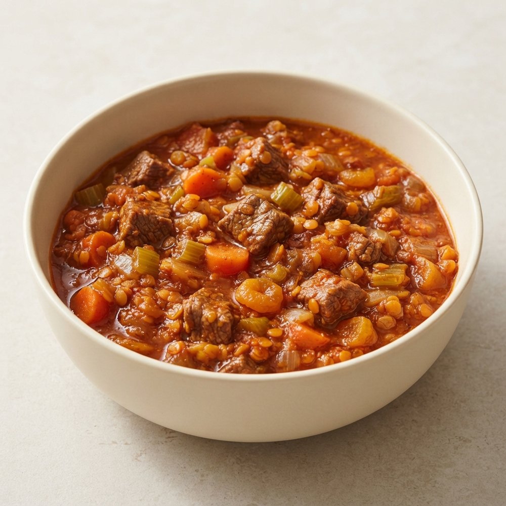 Moroccan Beef and Lentil Stew