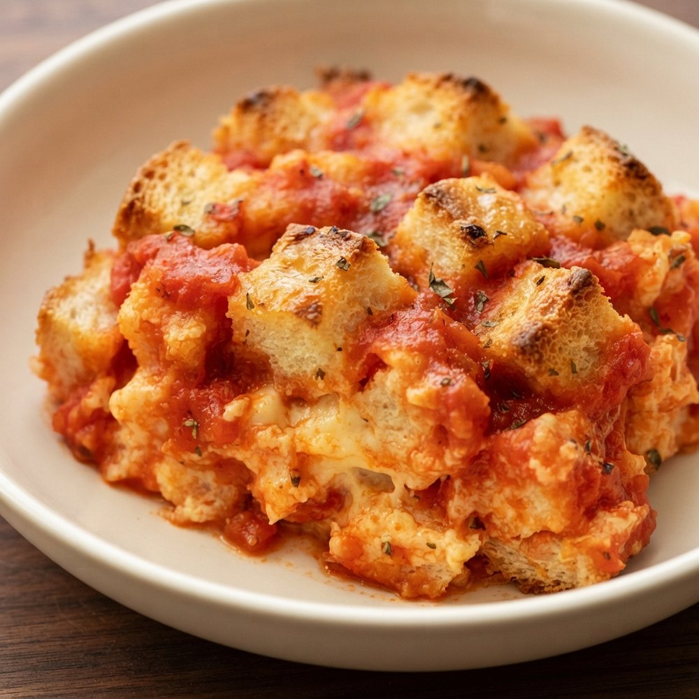 Classic Tomato Bread Pudding