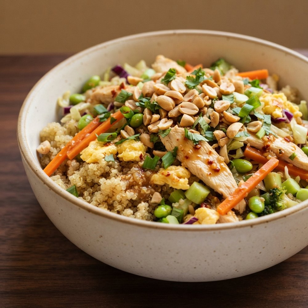 Quinoa Pad Thai–Style Bowl