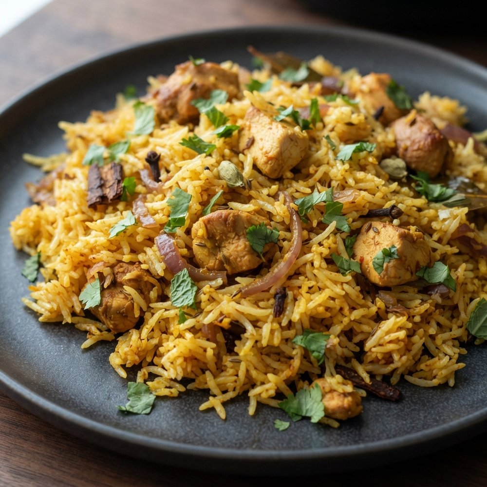 Pressure Cooker Chicken Biryani