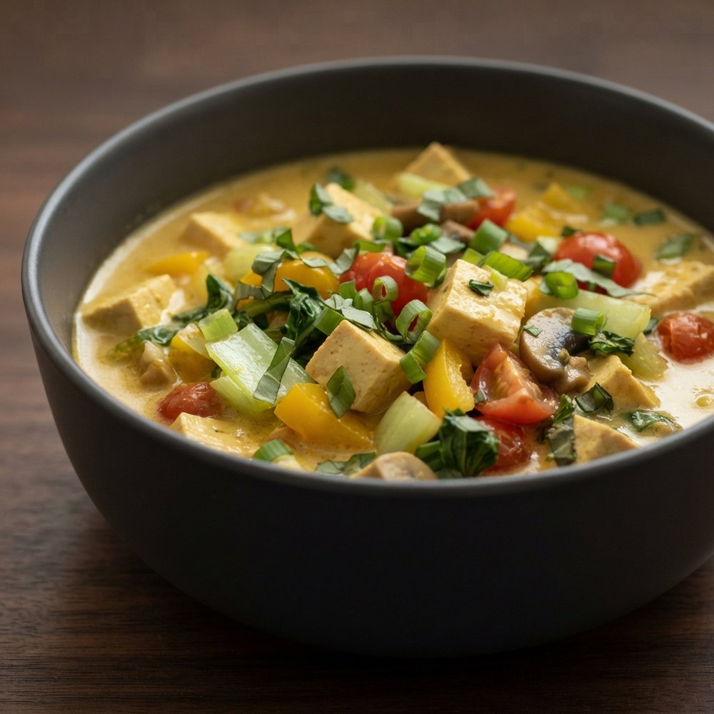 Tofu in Coconut Curry with Vegetables
