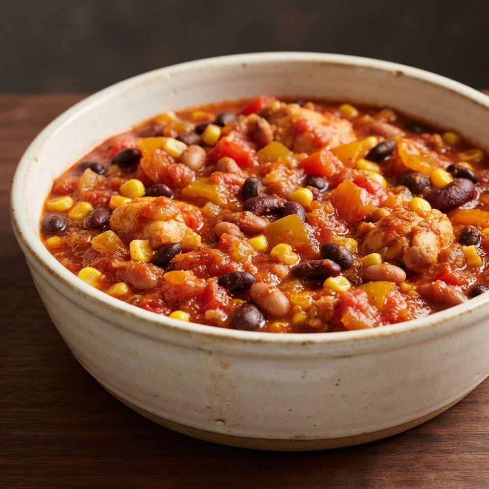 Hearty Chicken Thigh Bean Chili